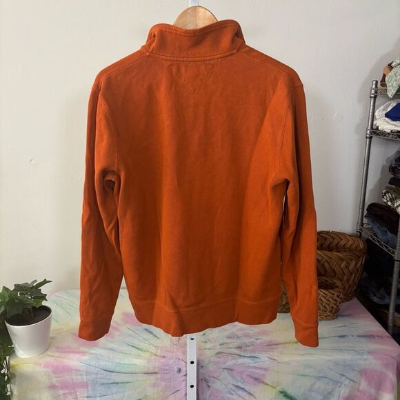 Tommy Hilfiger Orange Zip Up Sweater - Picture 6 of 7